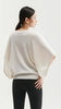 Sapphire Draped-sleeve Cashmere Sweater 