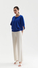 Sapphire Draped-sleeve Cashmere Sweater 
