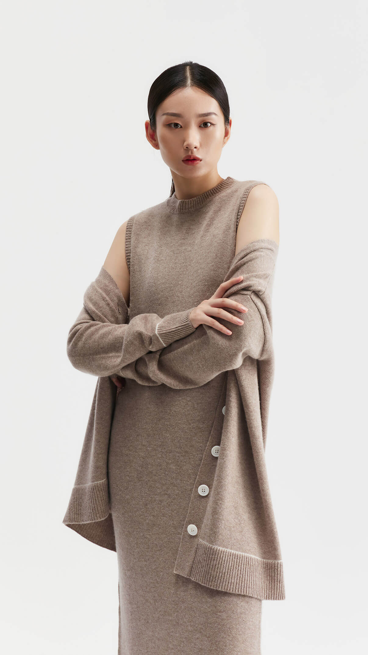 Carmen Classic Oversized Wool And Cashmere Cardigan