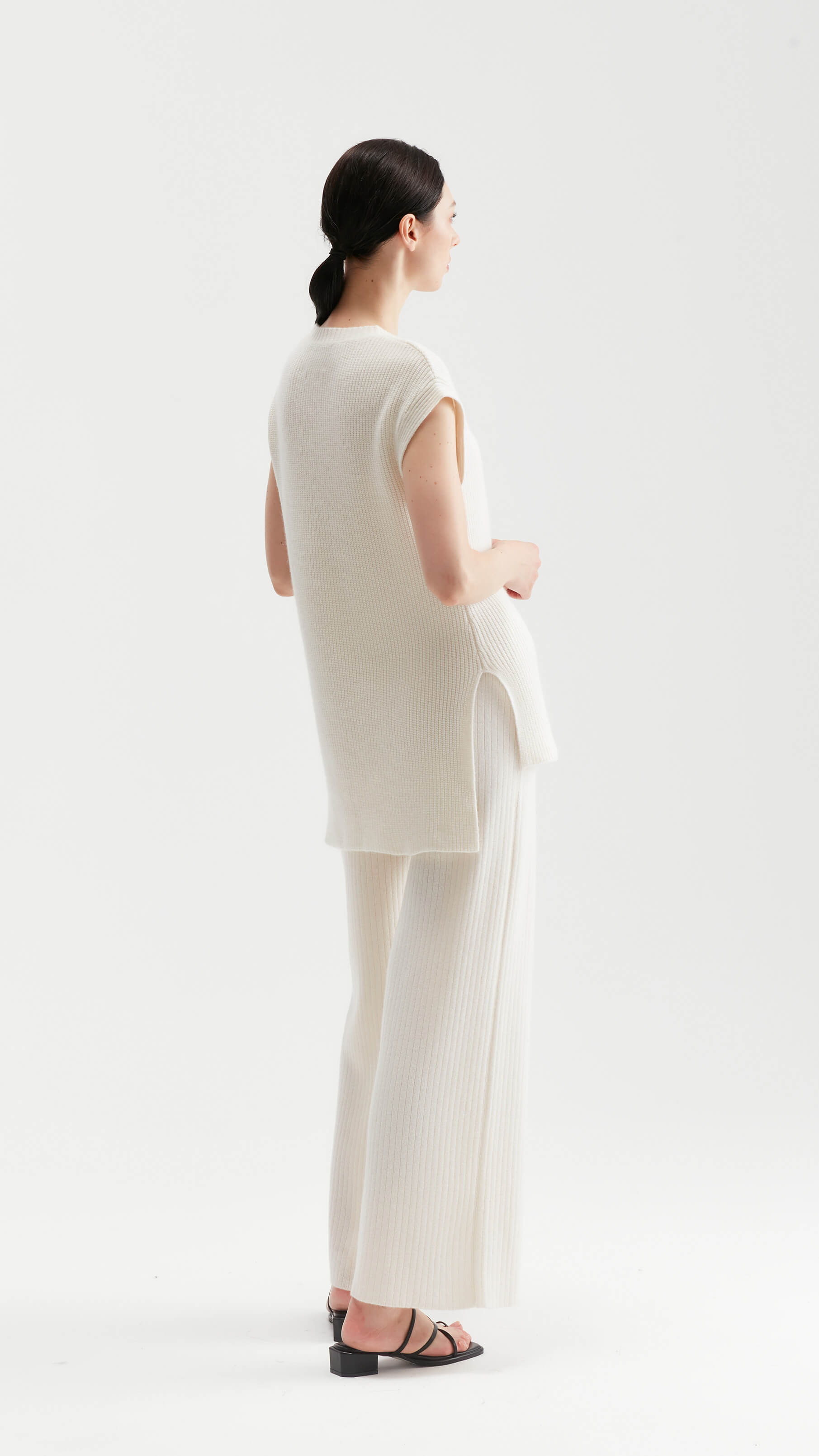 Valentina Side Slit Cashmere Vest