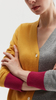 Camelia Colour Block Cashmere V Neck Cardigan
