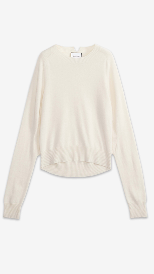 Samorn Slit Sleeves Cashmere Sweater 