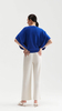 Sapphire Draped-sleeve Cashmere Sweater 