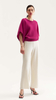 Sapphire Draped-sleeve Cashmere Sweater 