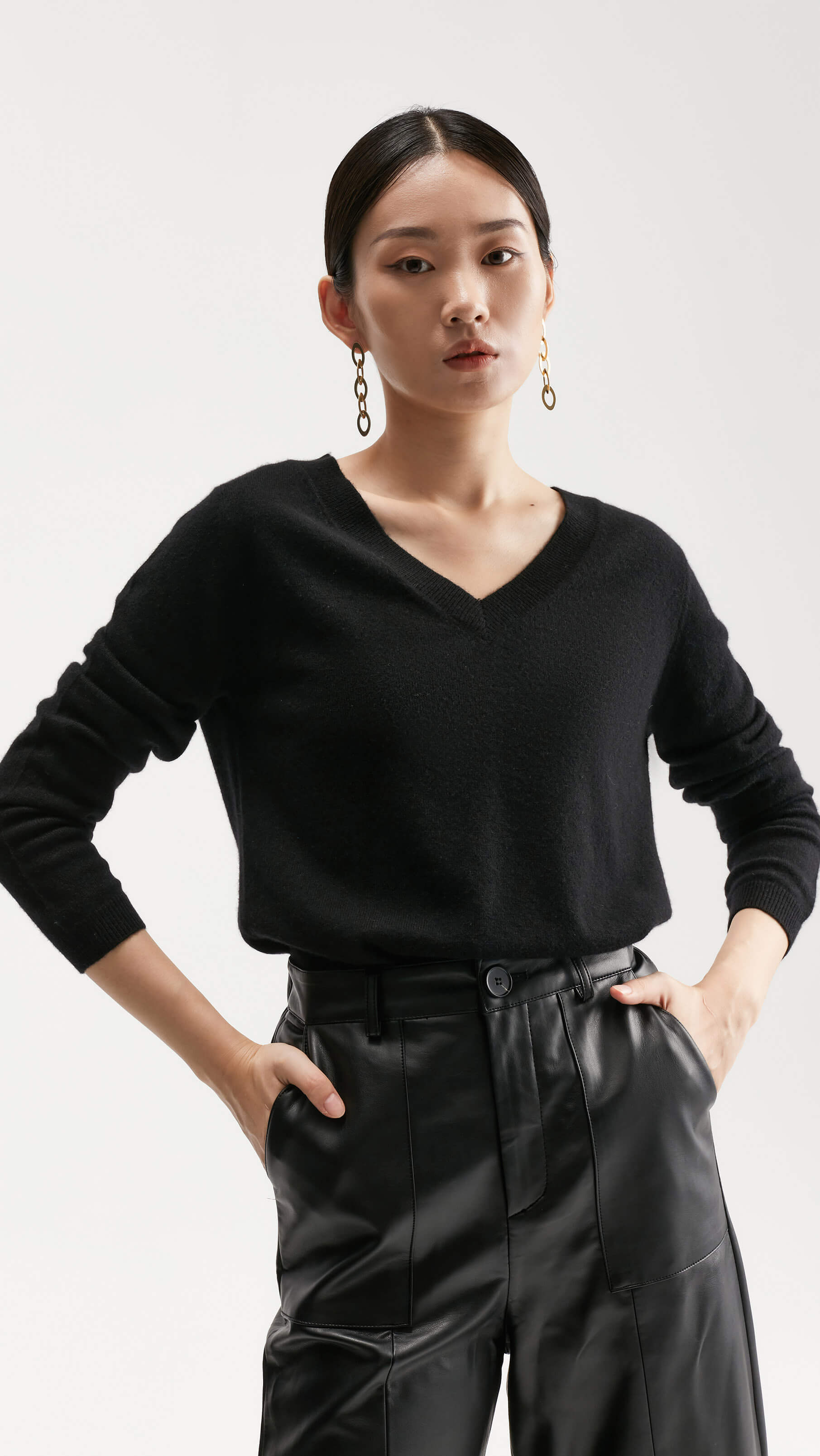 Sammi V Neck Cashmere Sweater