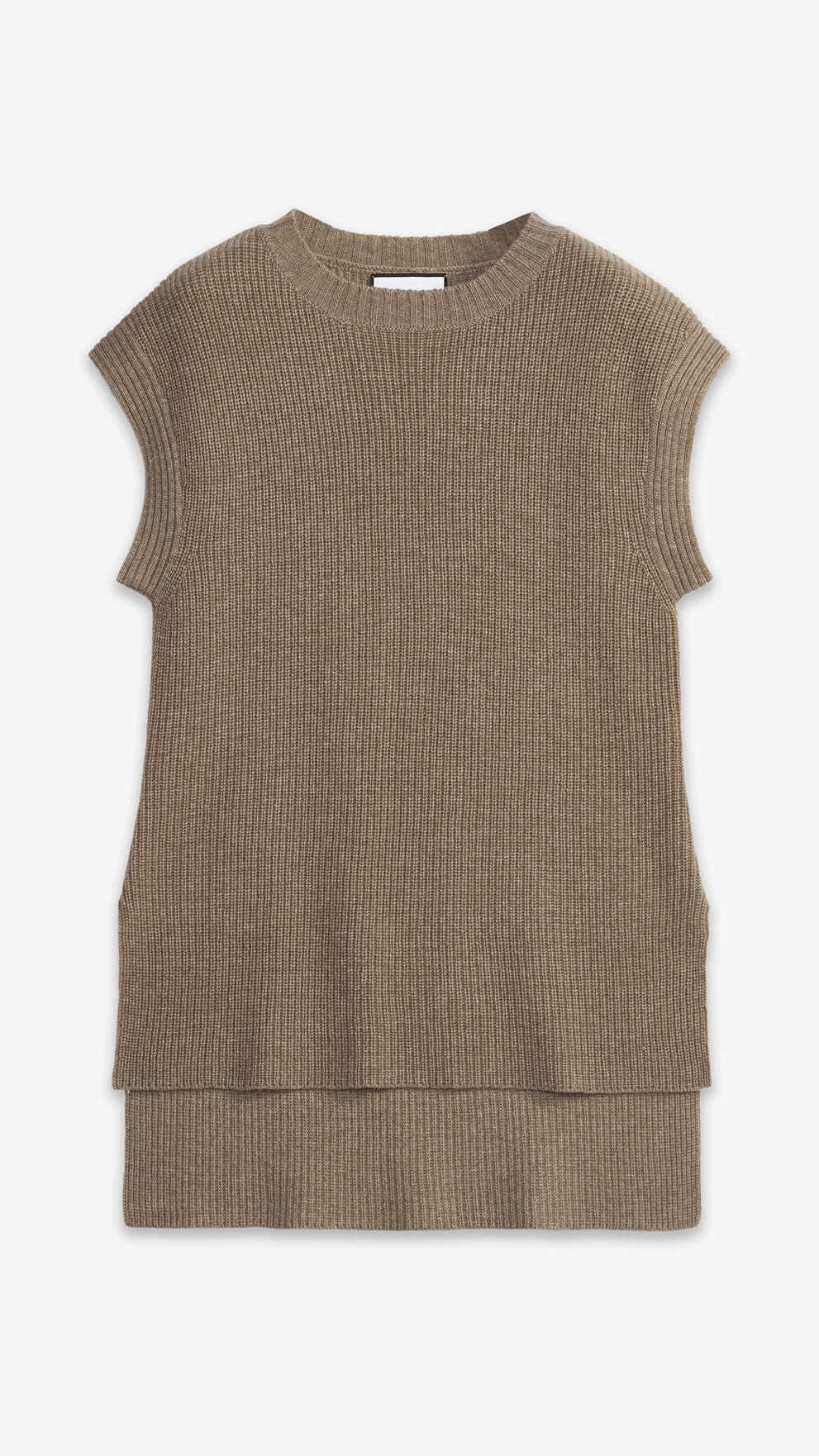 Valentina Side Slit Cashmere Vest