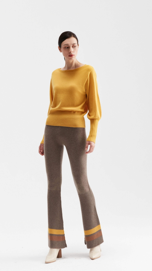 Pandora Flare Knit Cashmere Pants