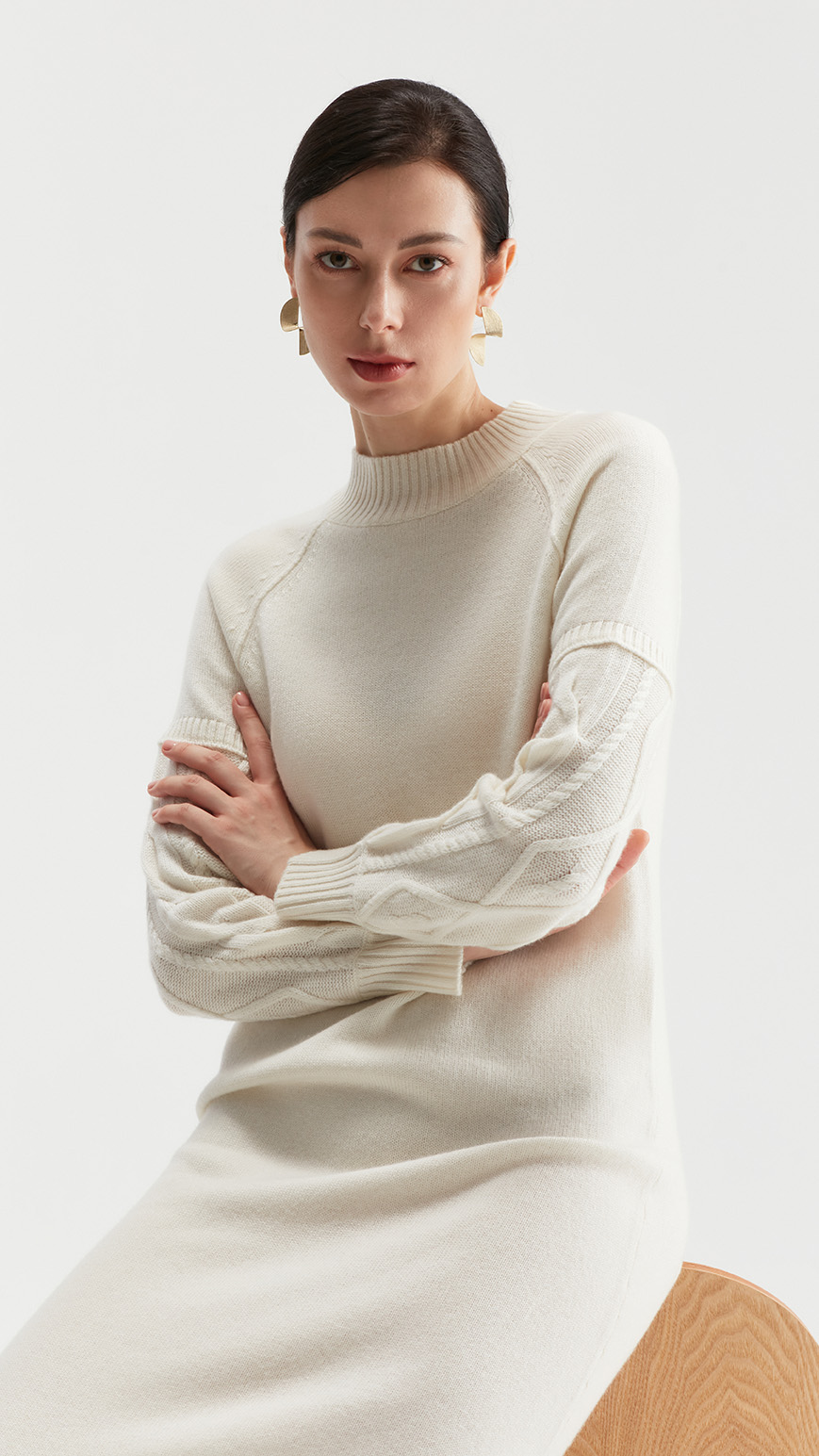 Dahlia Cable-knit Midi Dress