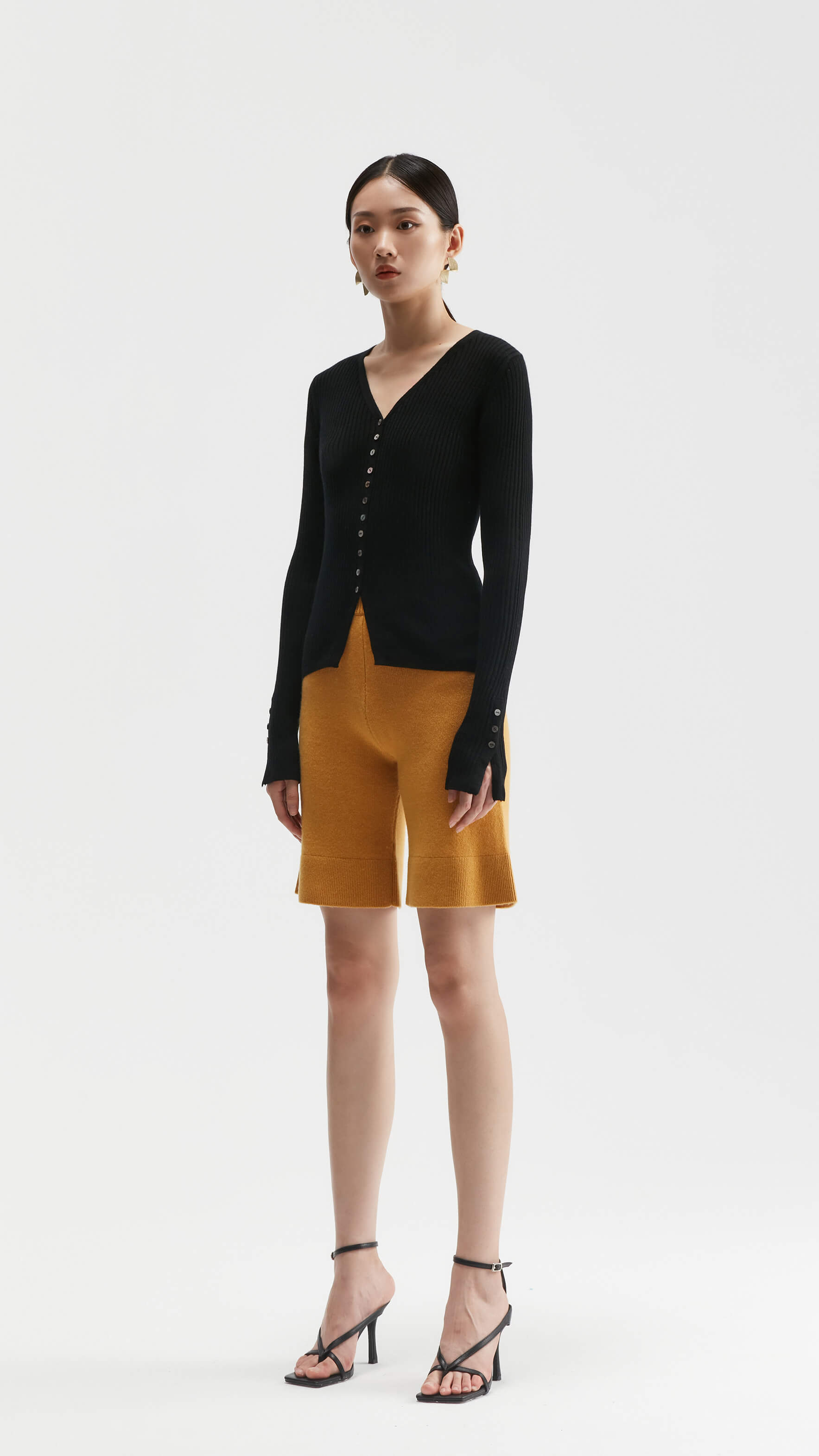 Cara Button Front Wool And Cashmere Cardigan