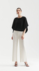Sapphire Draped-sleeve Cashmere Sweater 