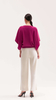 Sapphire Draped-sleeve Cashmere Sweater 