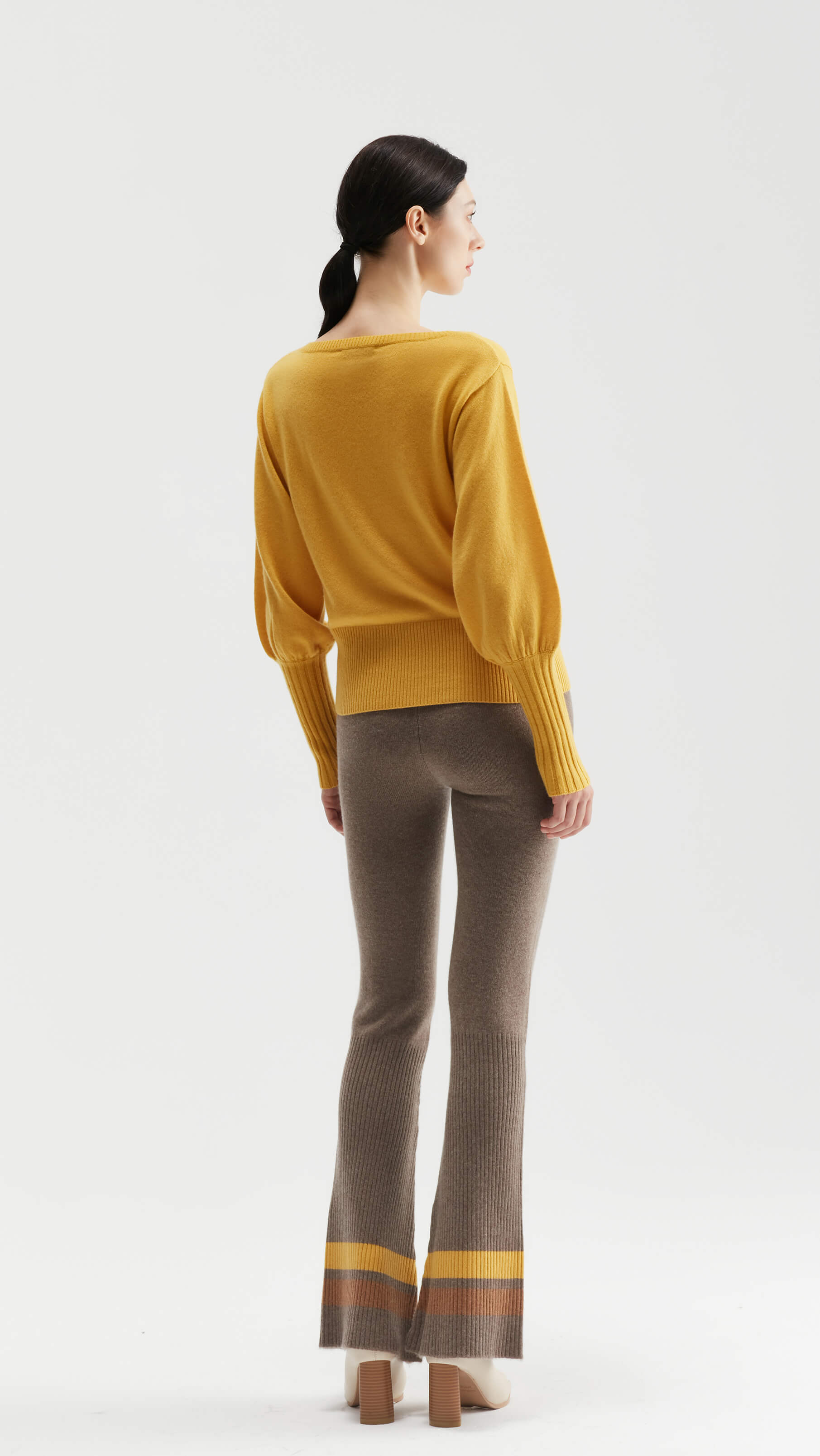 Sandra Bishop-sleeve Cashmere Sweater