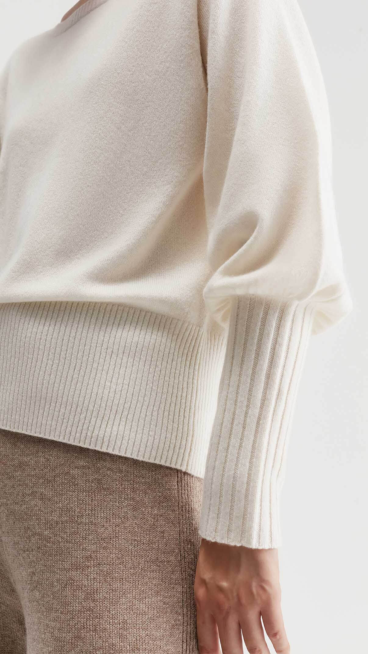 Sandra Bishop-sleeve Cashmere Sweater