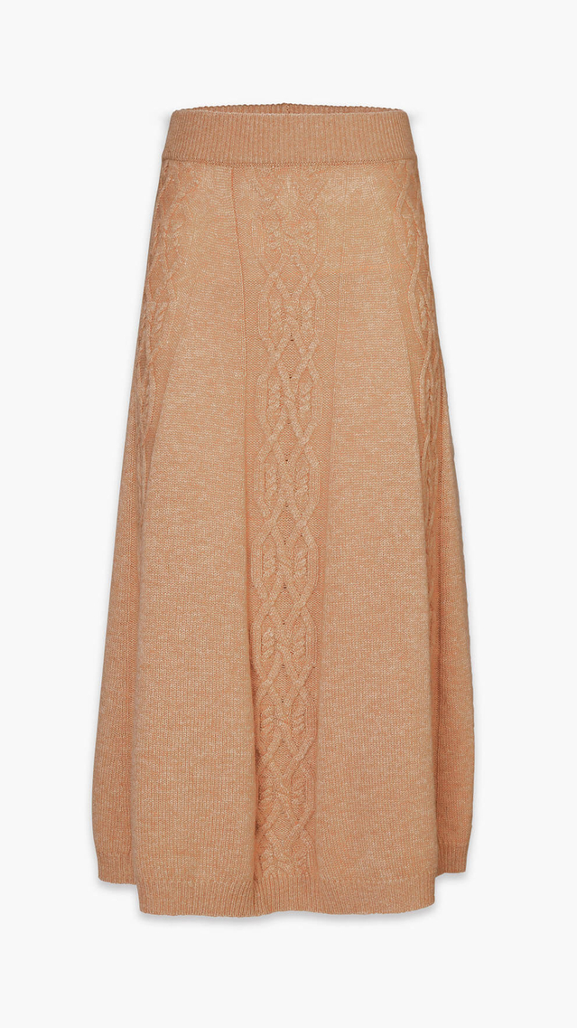 Kylie A Line Cable-knit Skirt