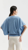 Sapphire Draped-sleeve Cashmere Sweater 