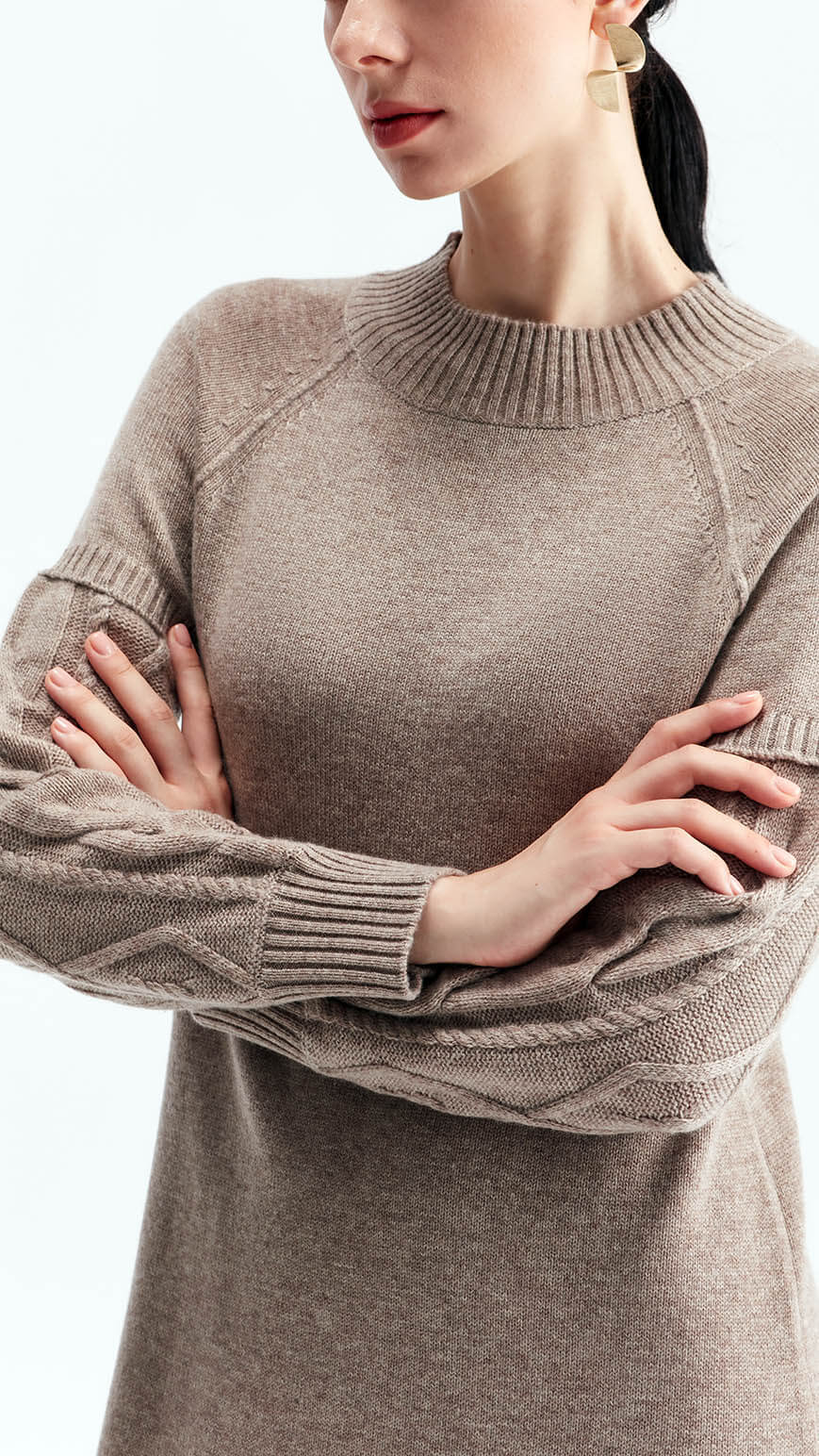 Dahlia Cable-knit Midi Dress