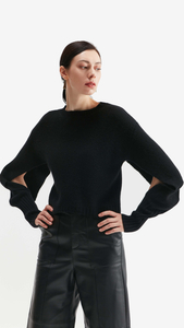 Sally Slit Long Sleeves Sweater