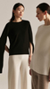 Samorn Slit Sleeves Cashmere Sweater 