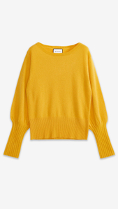 Sandra Bishop-sleeve Cashmere Sweater