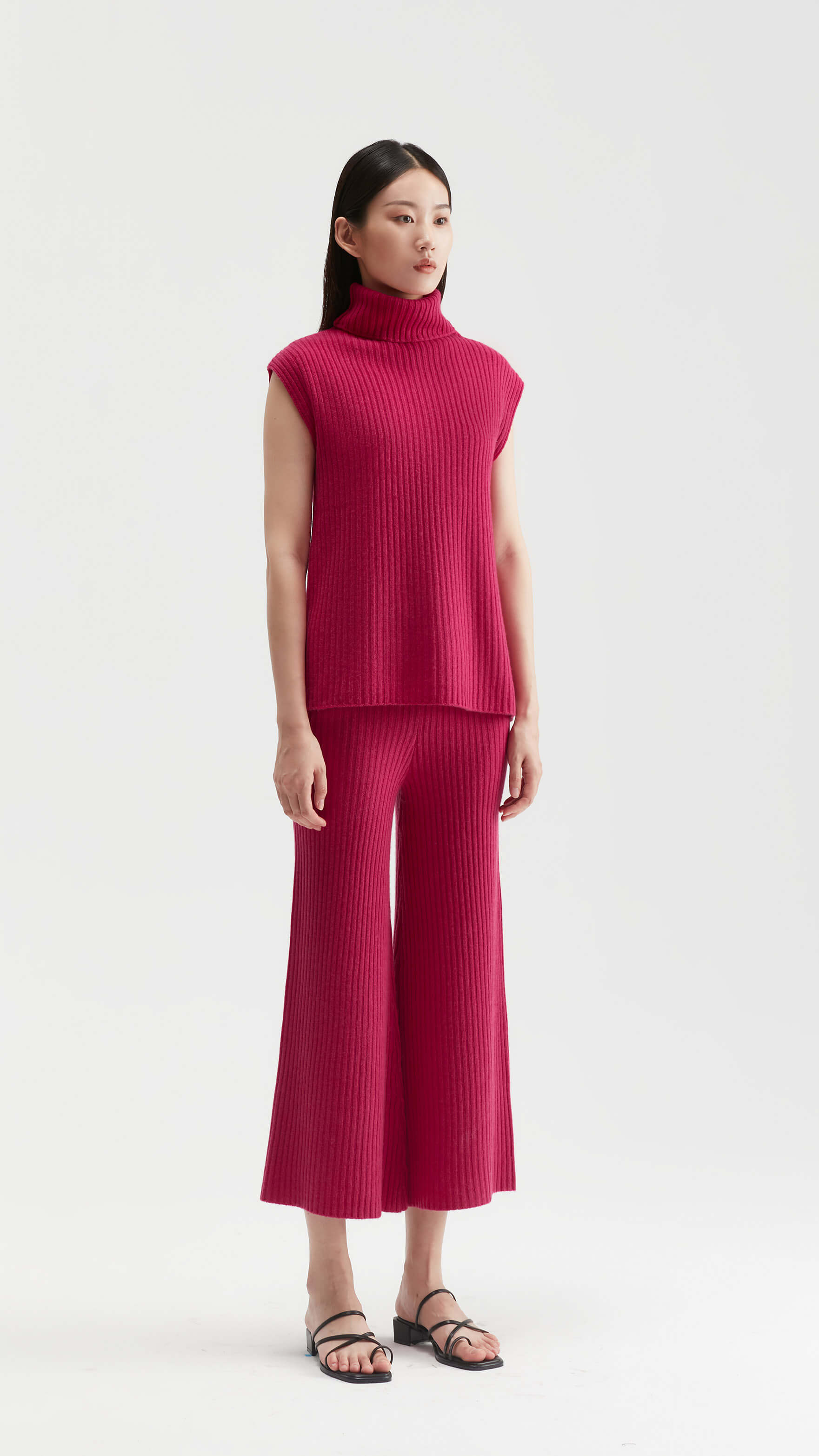 Valerie Turtleneck Wool And Cashmere Vest