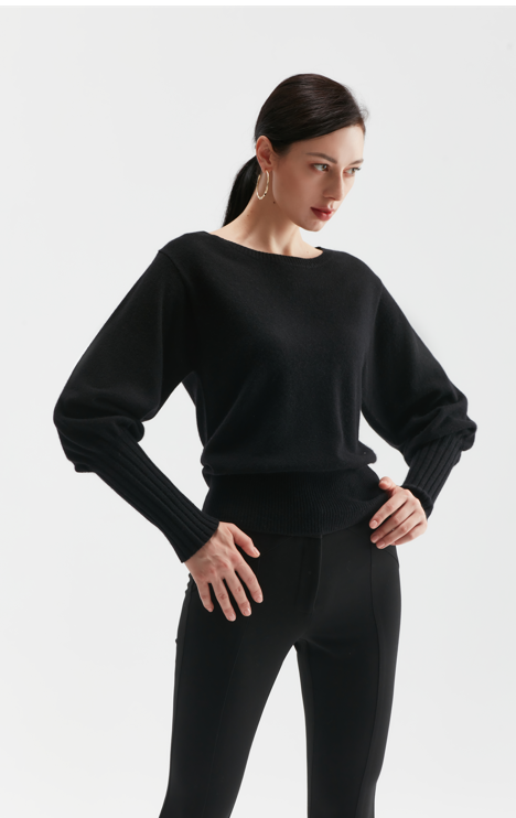 Sandra Bishop-sleeve Cashmere Sweater