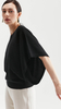 Sapphire Draped-sleeve Cashmere Sweater 