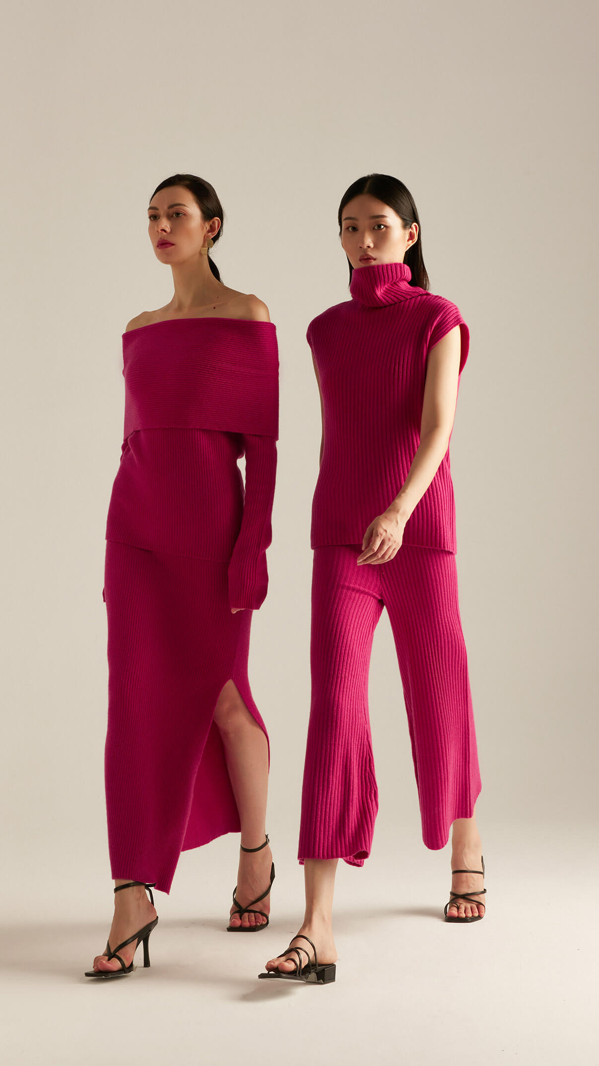 Kala Side Slit Maxi Knit Skirt