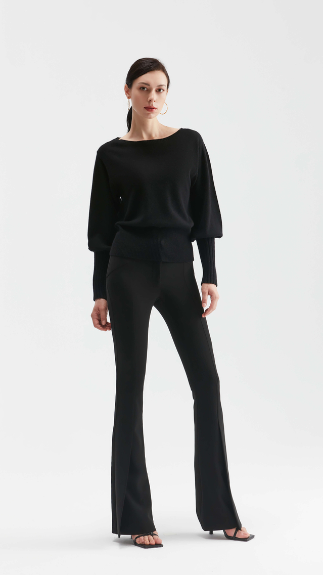 Sandra Bishop-sleeve Cashmere Sweater