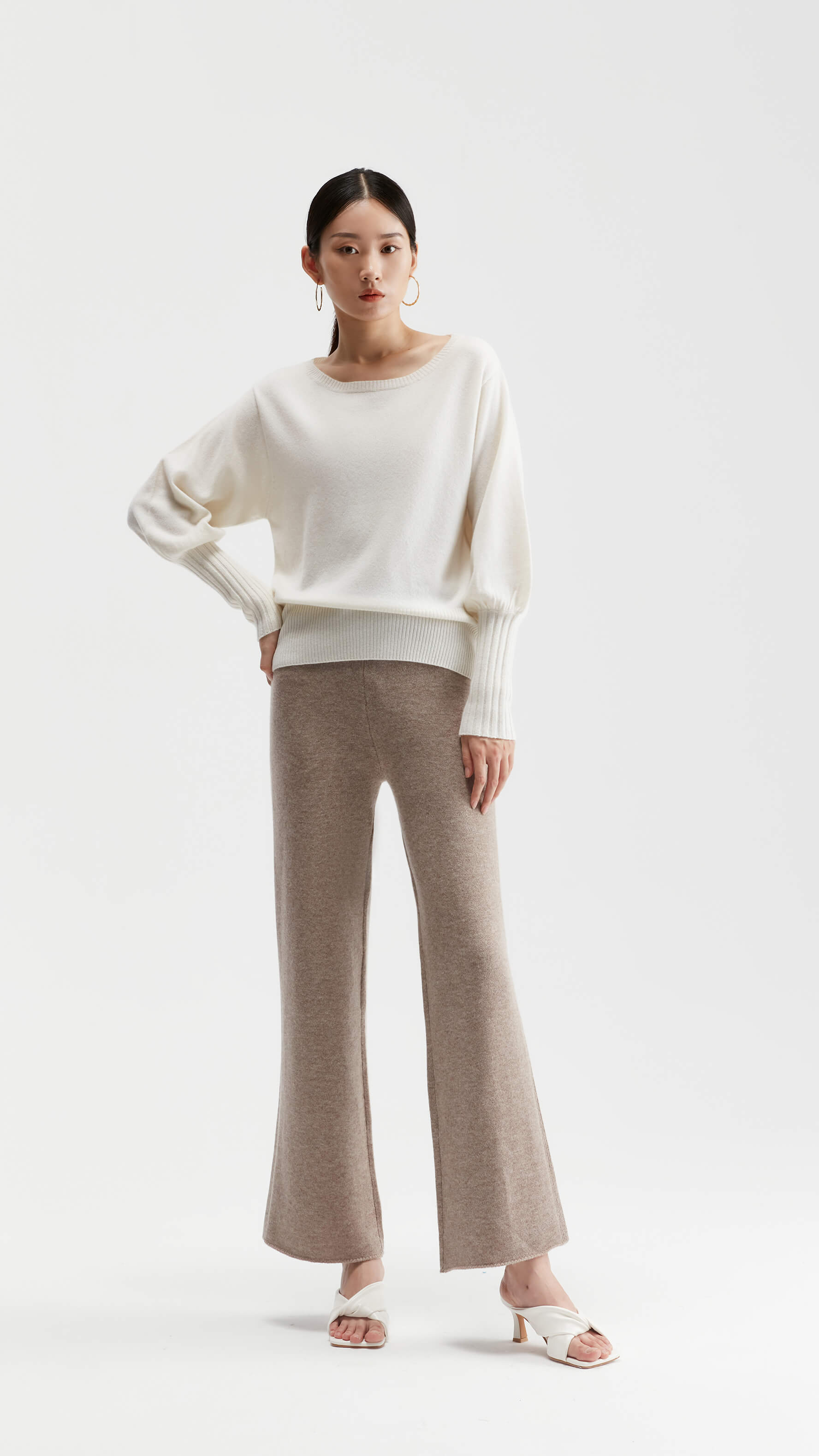 Sandra Bishop-sleeve Cashmere Sweater