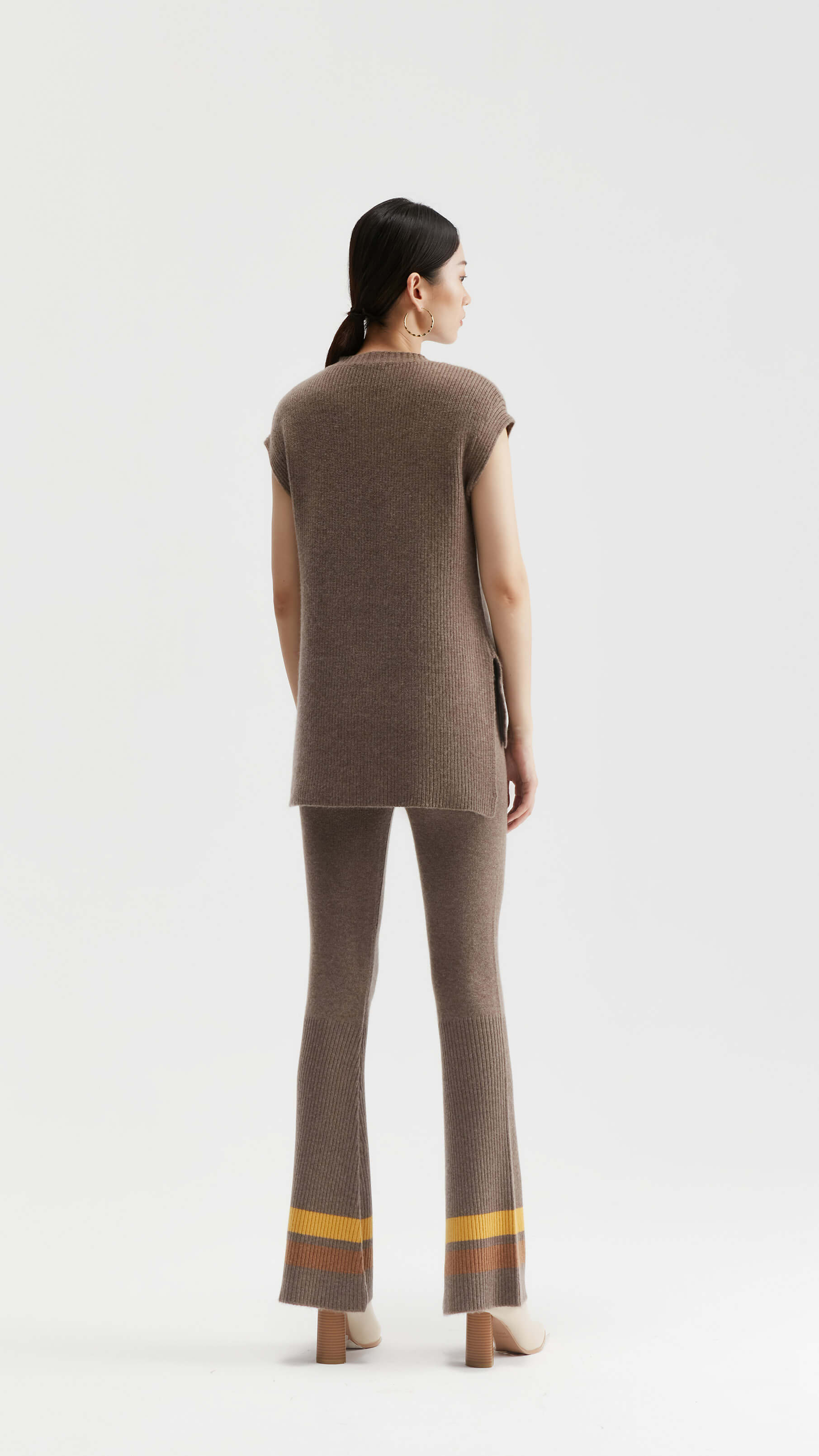 Valentina Side Slit Cashmere Vest