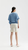 Sapphire Draped-sleeve Cashmere Sweater 