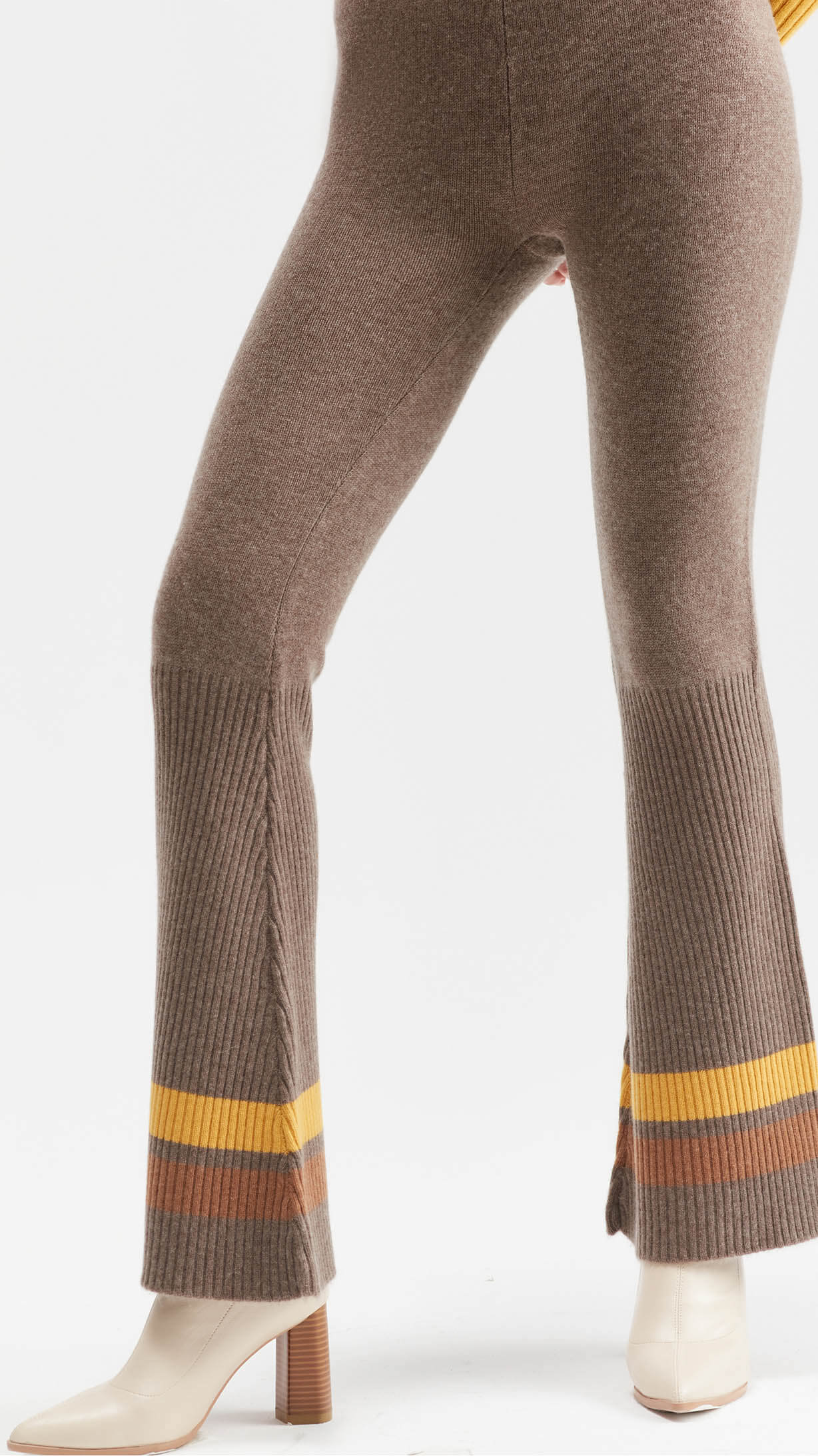 Pandora Flare Knit Cashmere Pants
