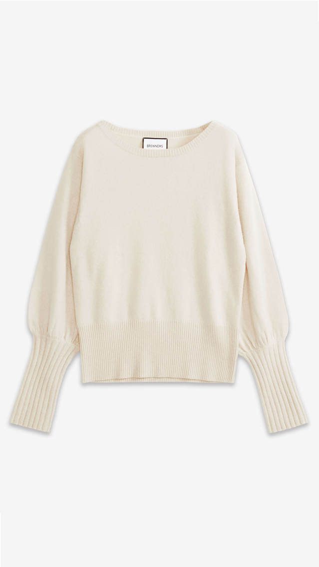Sandra Bishop-sleeve Cashmere Sweater