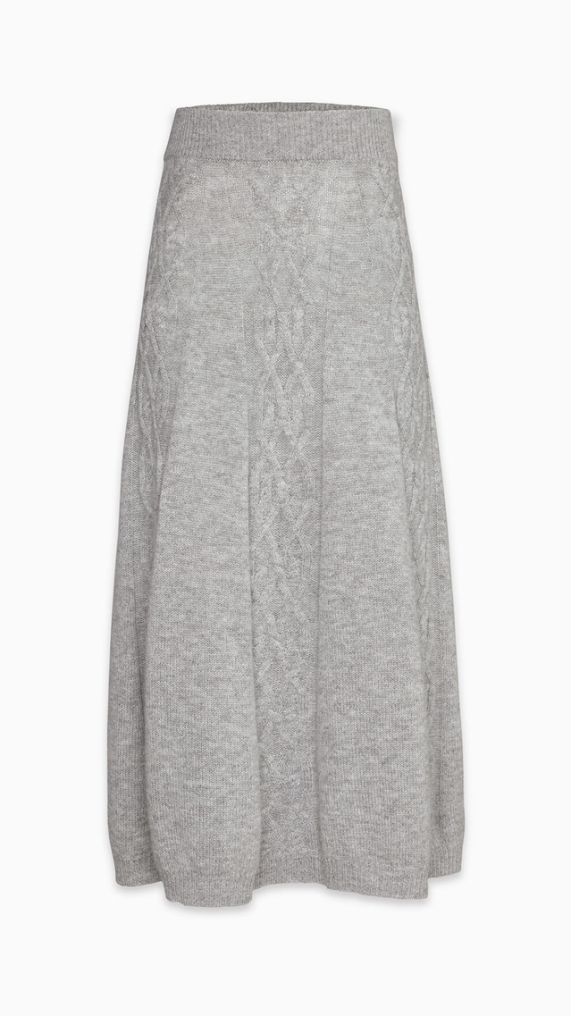 Kylie A Line Cable-knit Skirt