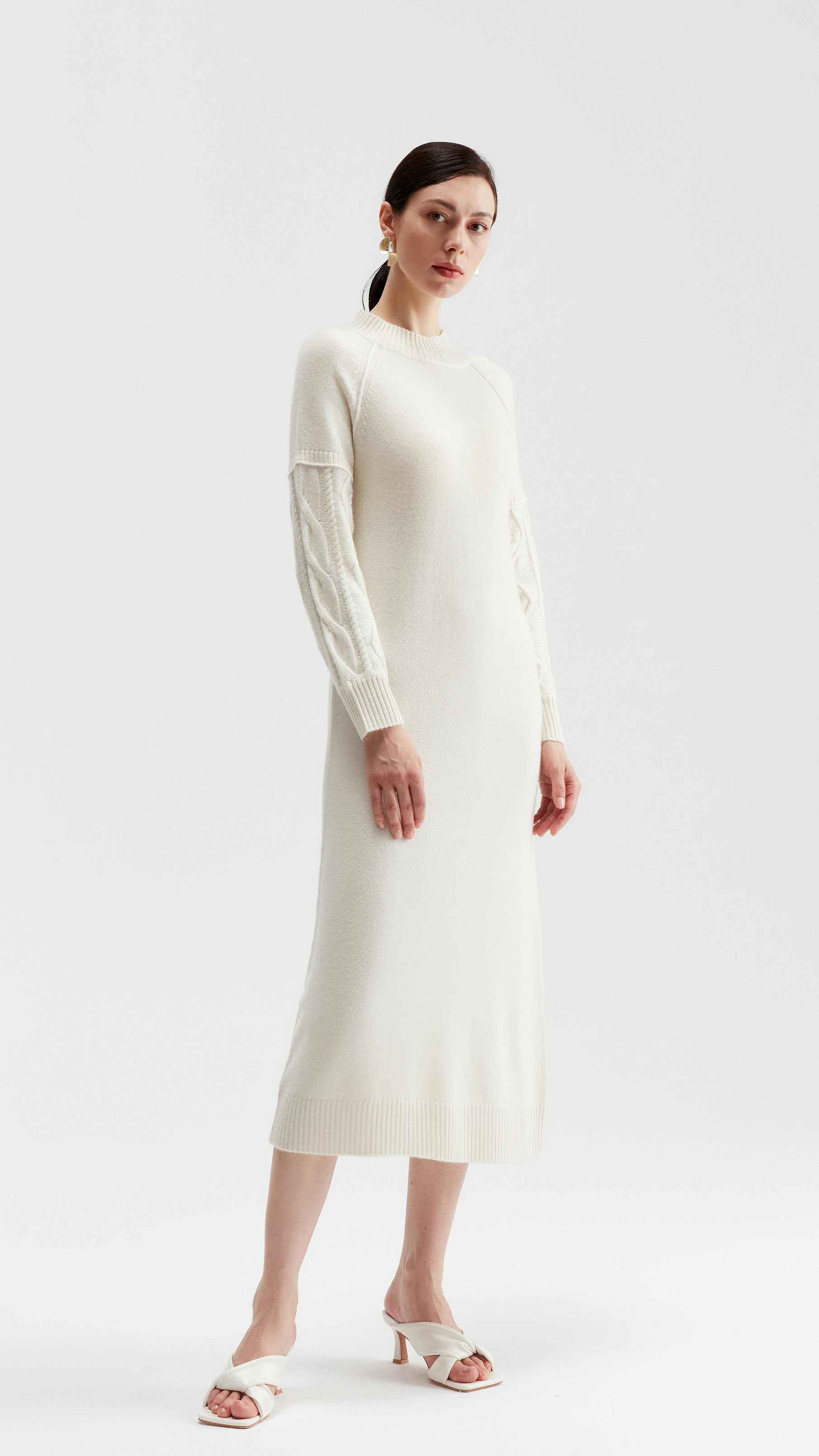 Dahlia Cable-knit Midi Dress