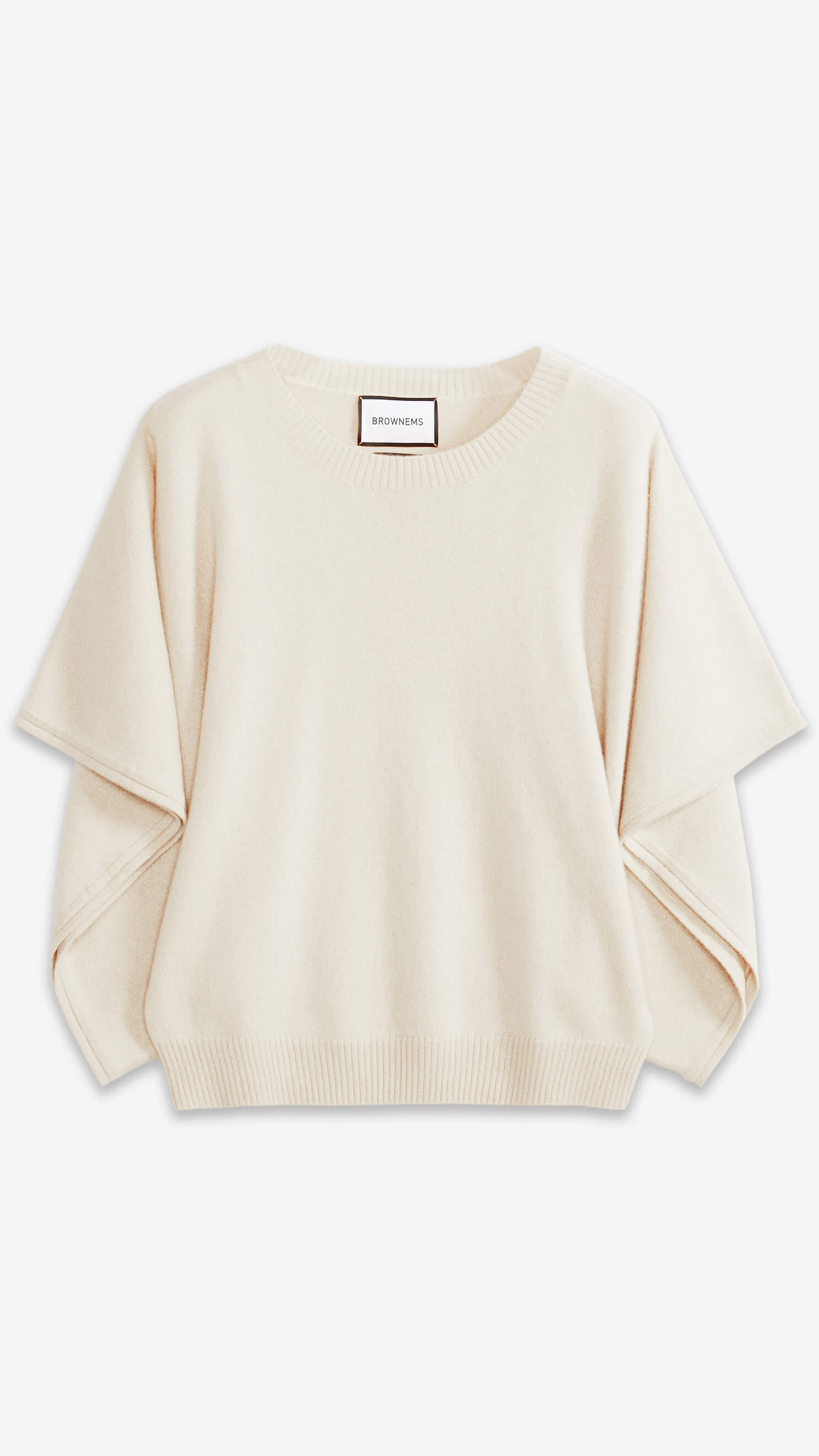 Sapphire Draped-sleeve Cashmere Sweater 