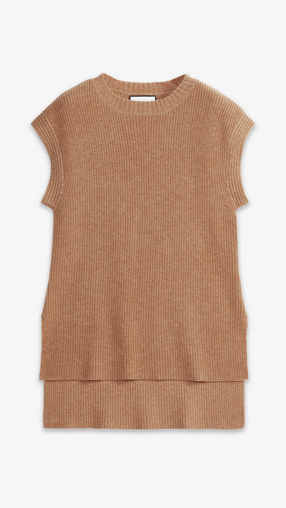 Vanessa Side Slit Wool and Cashmere Vest